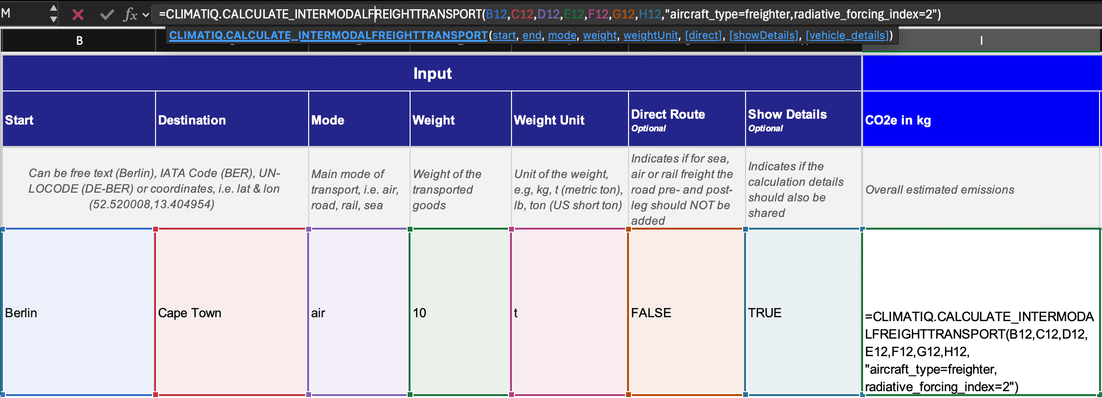 Calculate Freight