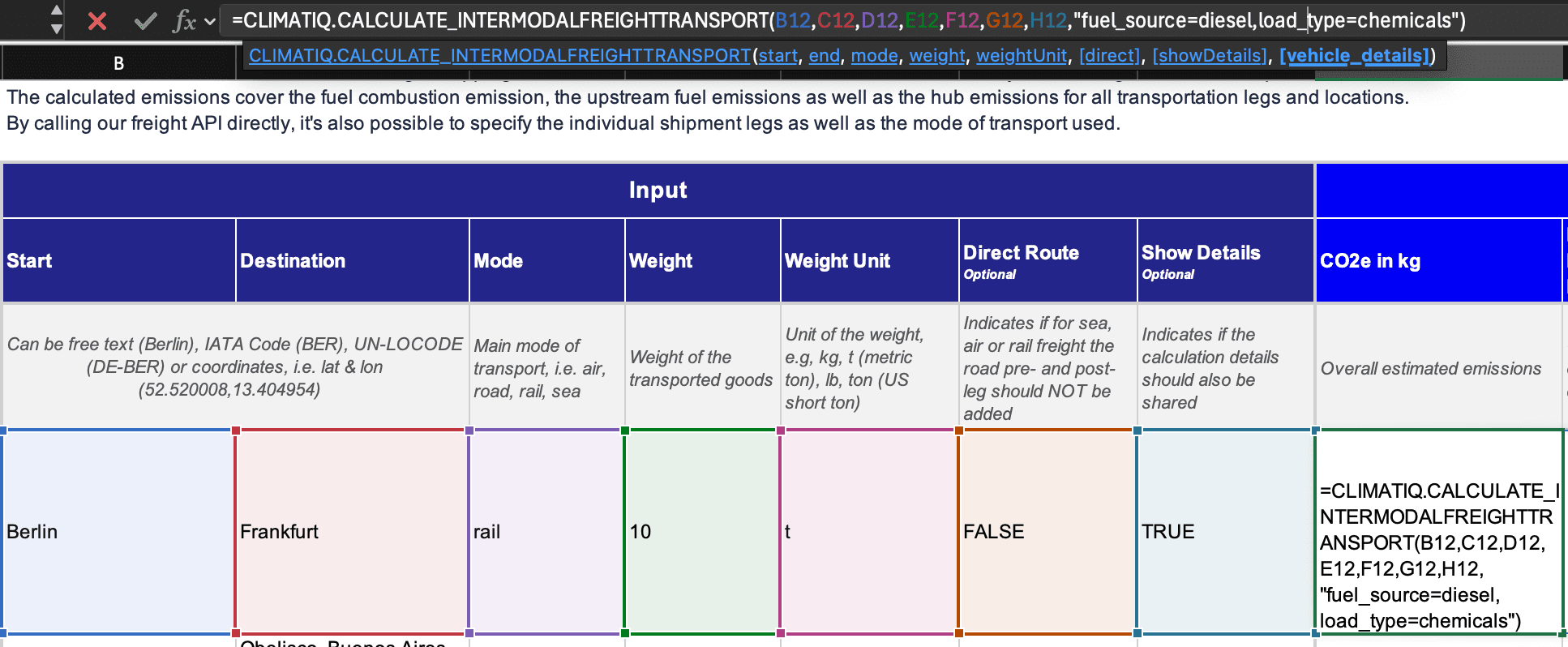 Calculate Freight