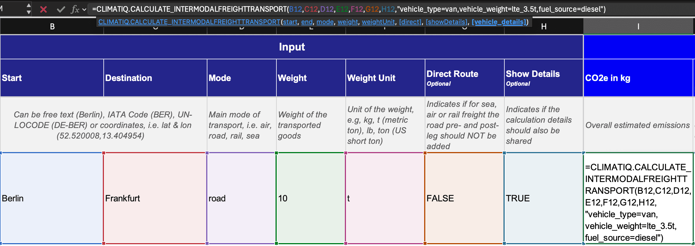 Calculate Freight