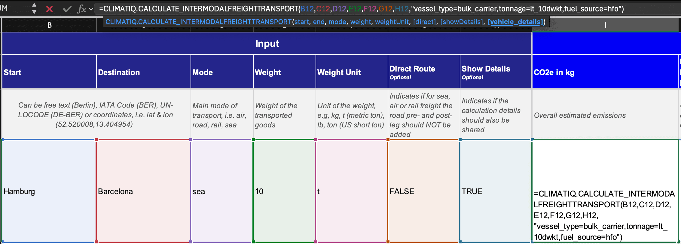 Calculate Freight