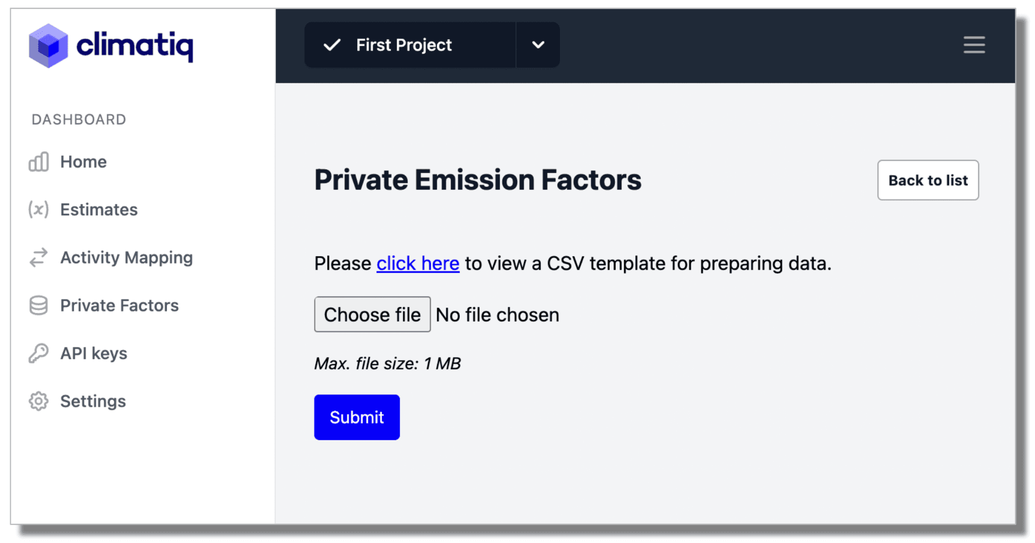 Add private emission factors