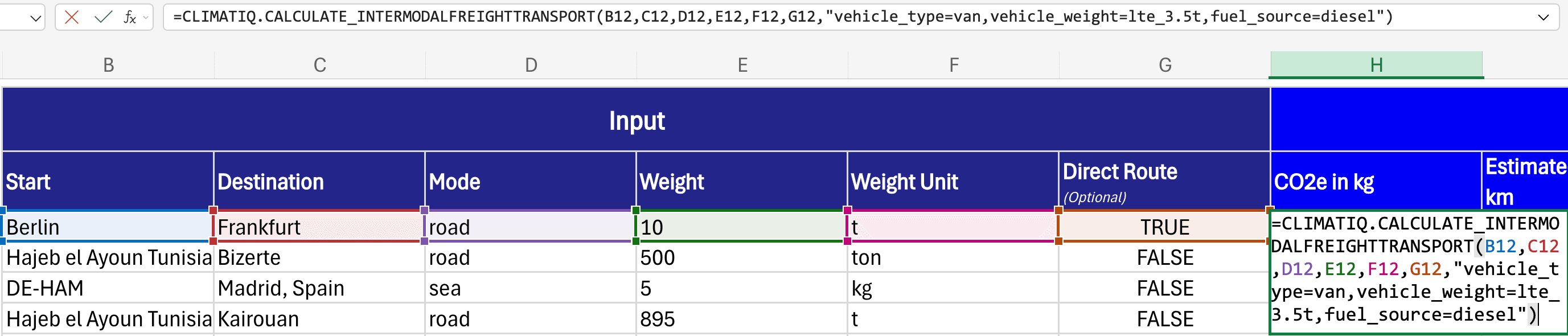 Calculate Freight