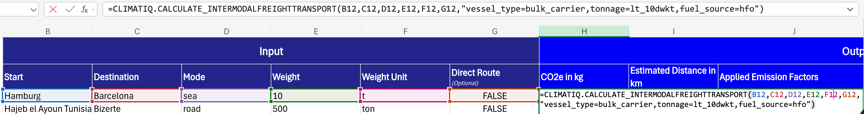 Calculate Freight