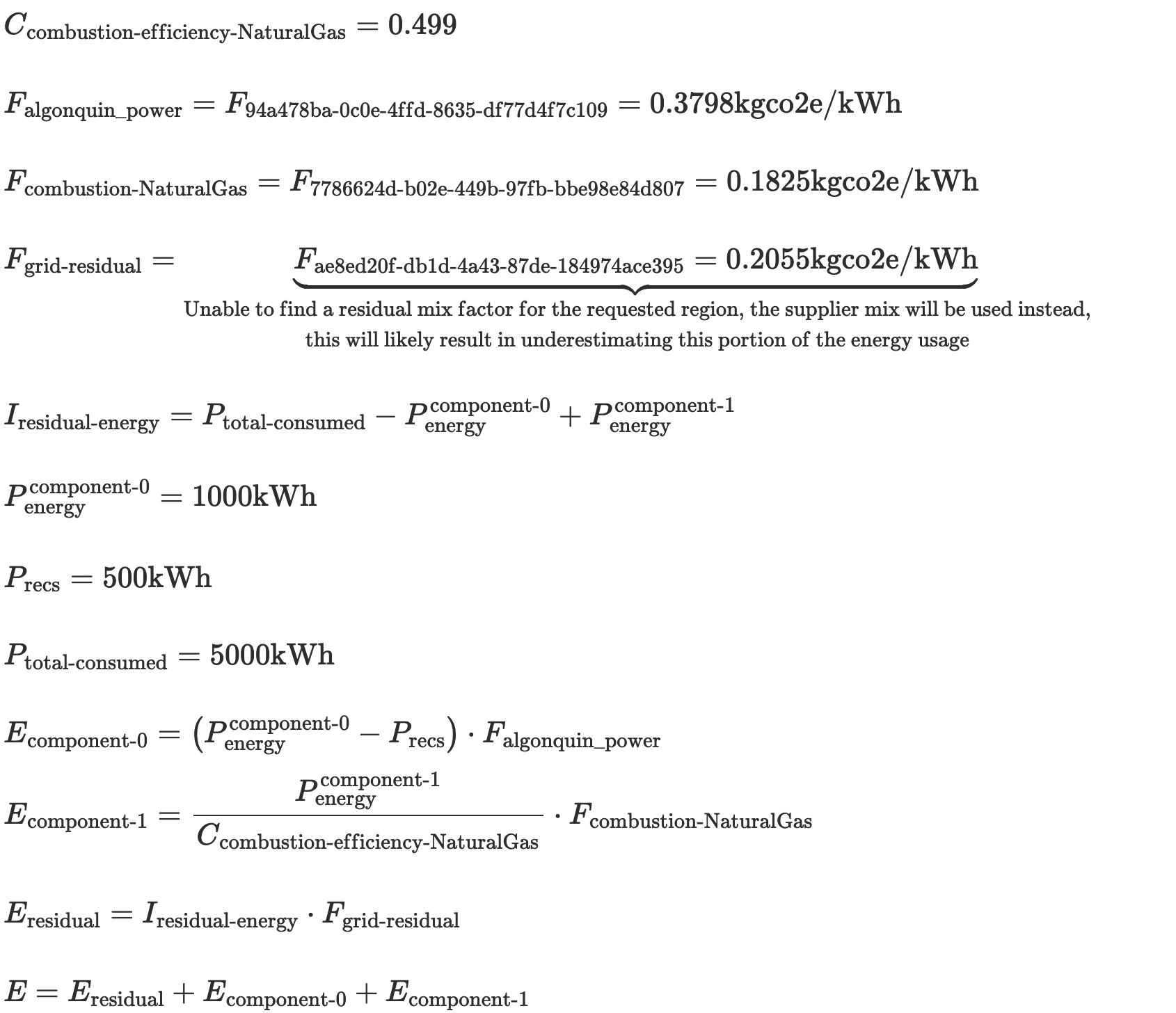 Rendered audit trail example