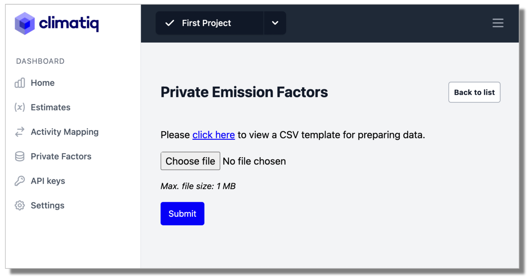 Add private emission factors